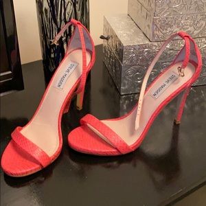 Steve Madden Hot Pink Snakeskin Stilettos Size 8